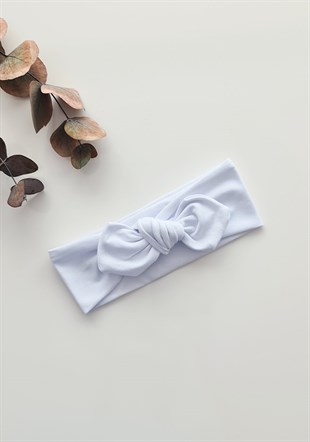 Beyaz Renkli Bebek Tavşan Kulak Bandana