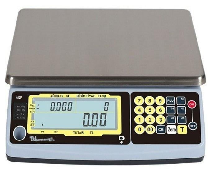 AQP 15 Kg. 2/5 Gr. Fiyat Hesaplamalı Terazi