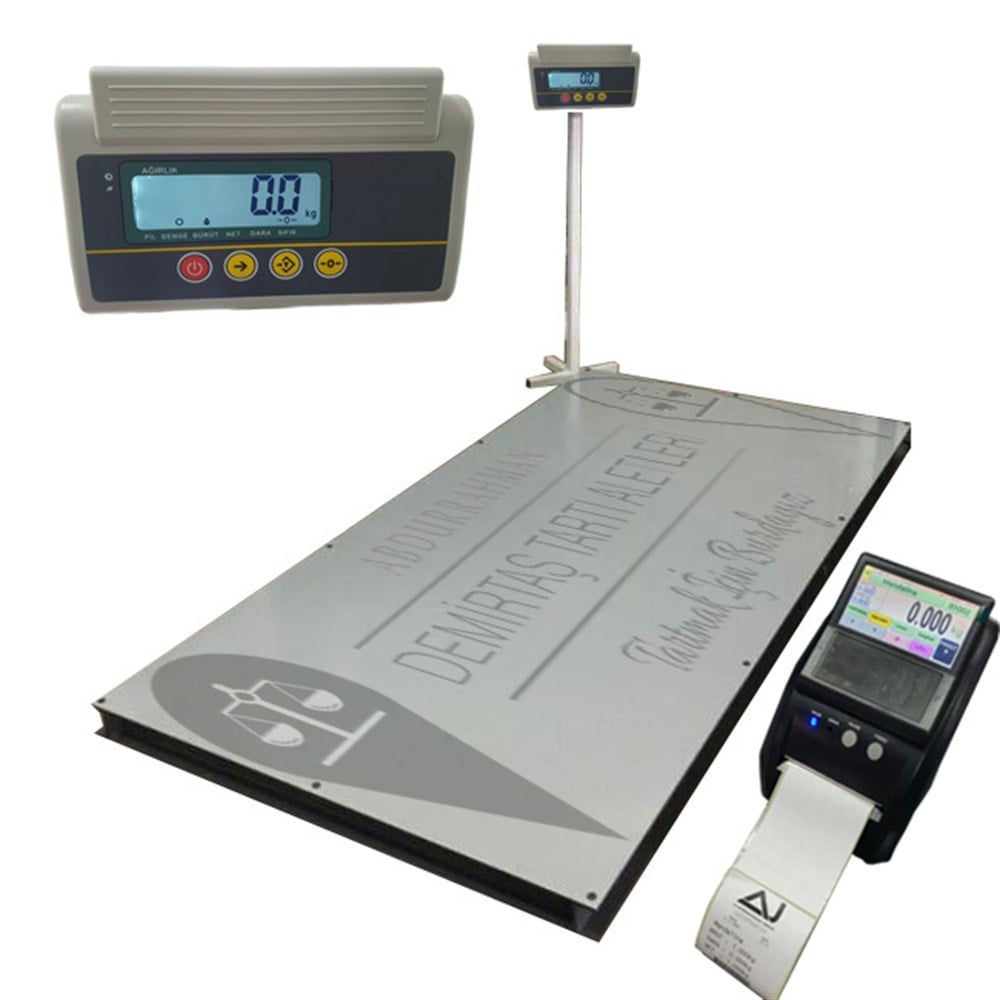 Demirtaş 2000 Kg 120x120 Cm Yazıcılı  Fiş Çıkartan Ağır Hizmet Tipi Baskül
