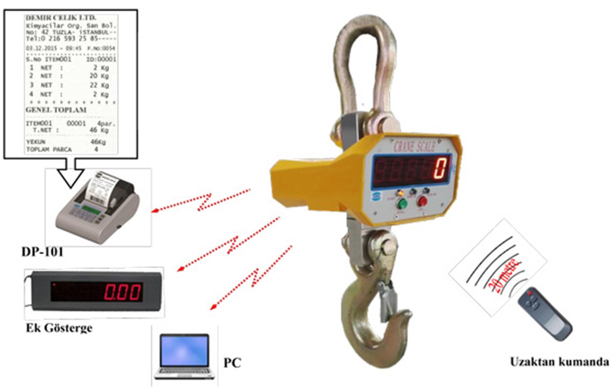 Densi CK 15 Ton Yazıcılı Vinç Baskülü