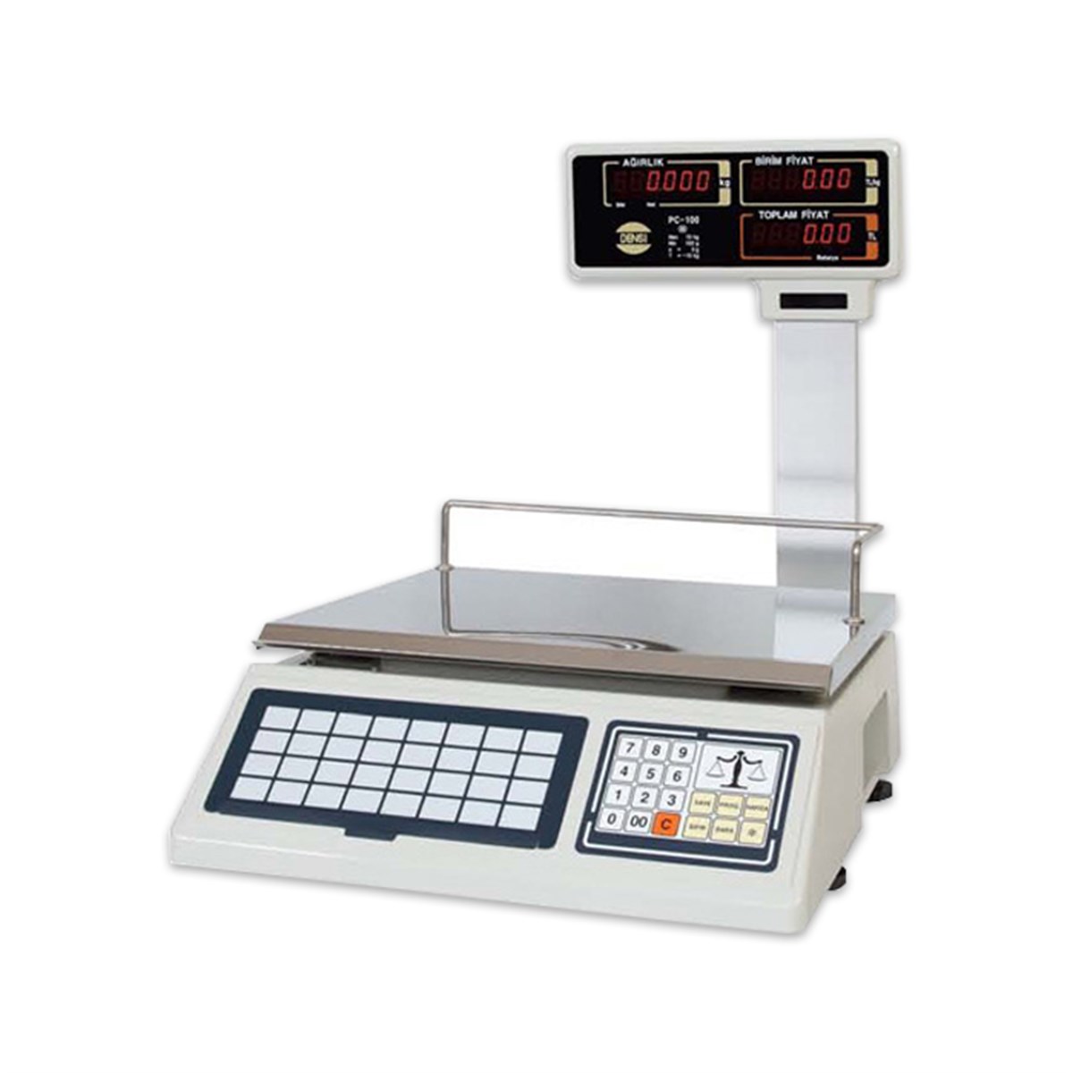 DENSİ PC-100 15 Kg (2-5 Gr) Onaylı Fiyat Hesaplamalı Terazi