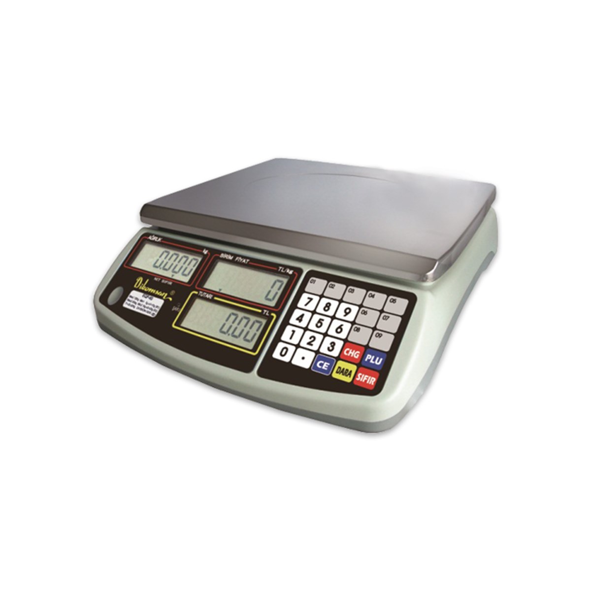 Dikomsan EQP Fiyat Hesaplamalı Terazi| 15 Kg |30 Kg | 60Kg |105 Kg |