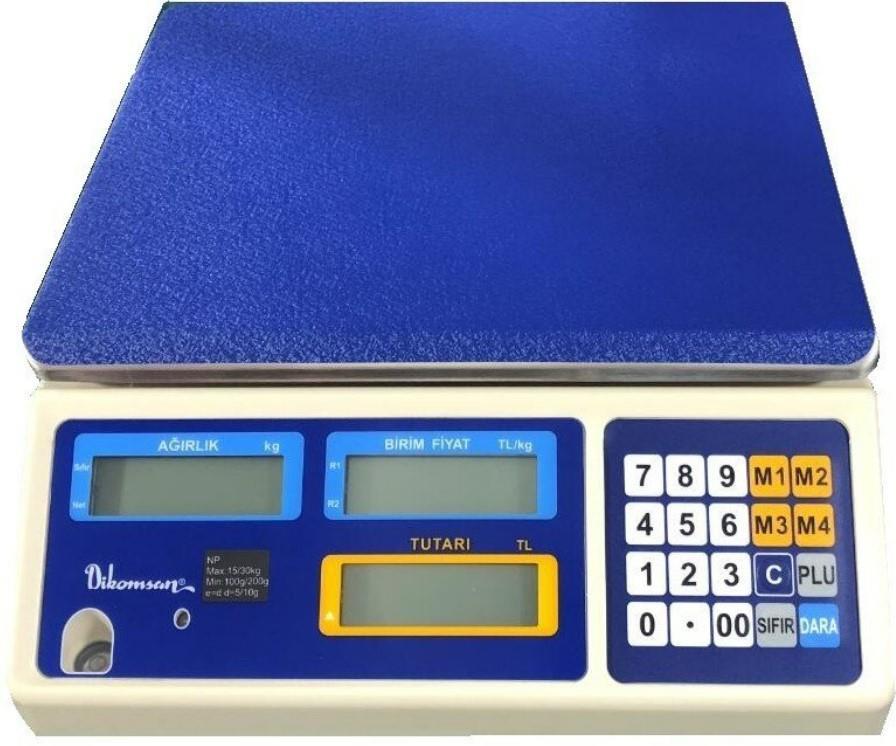 NP 15 Kg. 2/5 Gr. Fiyat Hesaplamalı Terazi