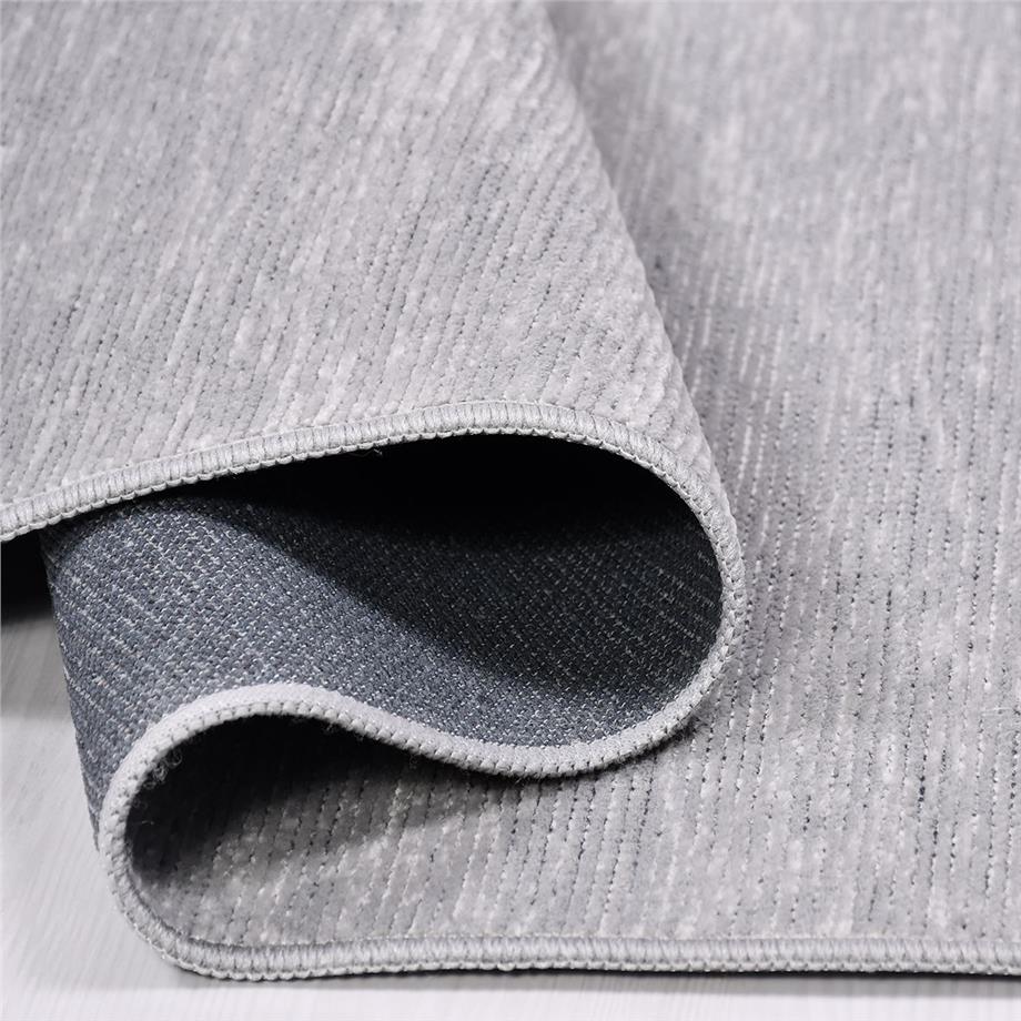 Flat 8205S Düz Desen Antitoz Dekoratif Halı - Flatt - GRİ - 80 X 150