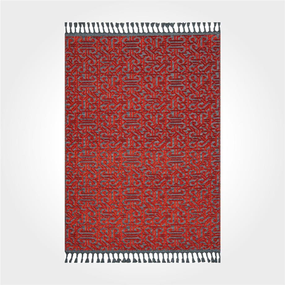 Frodo 9211RK Antitoz Dokuma Taban Özgün Desenli Makine Halısı %100 Triko