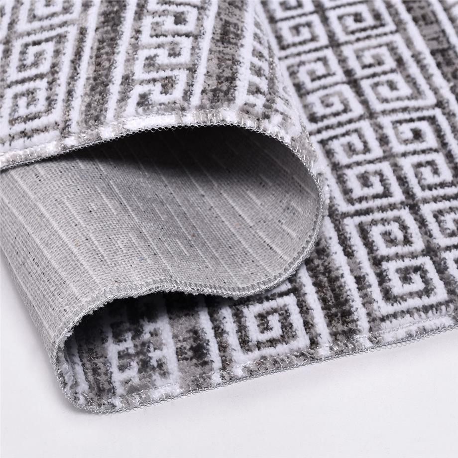 Hitit 4022GR Etnik Motifli Dokuma Taban Anti Toz Makine Halısı
