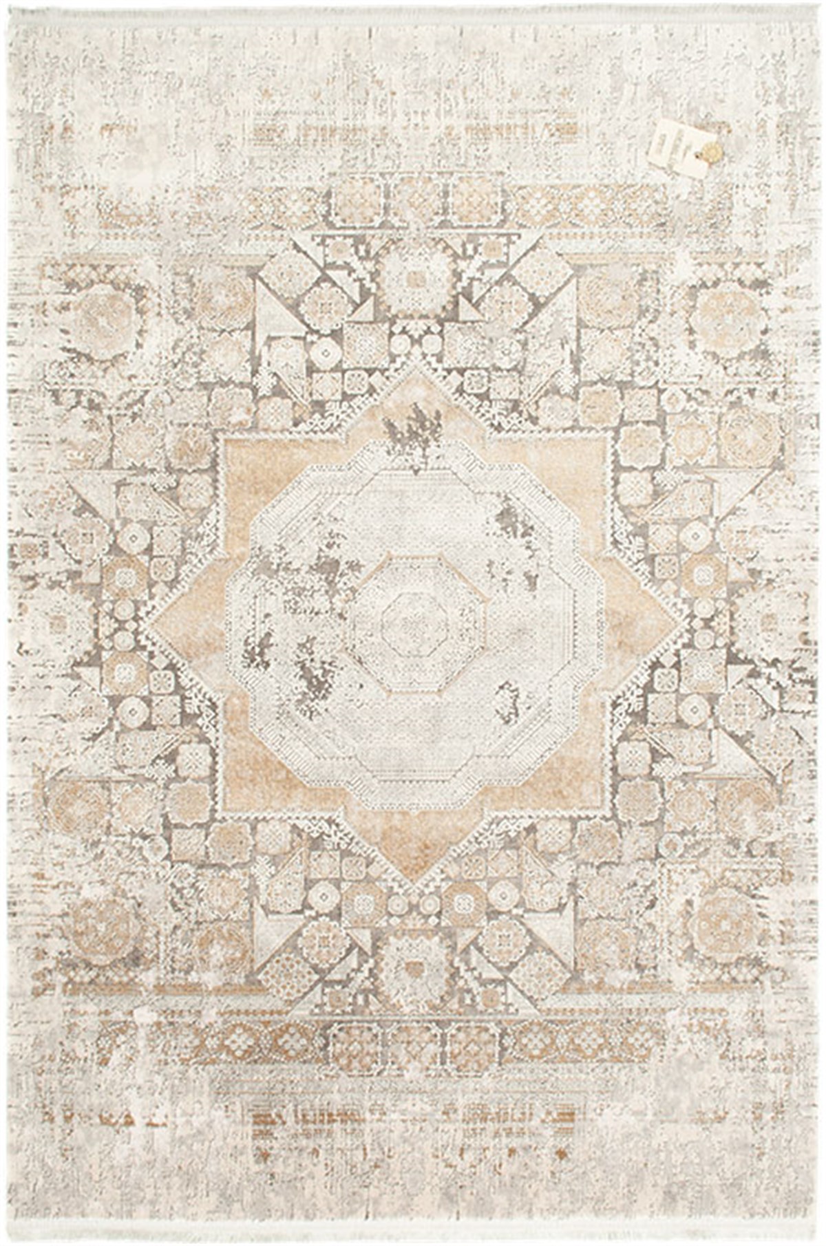 Memlük 1461 Sarı BAMBU İPEĞİ SIK DOKUMA MAKİNE HALISI