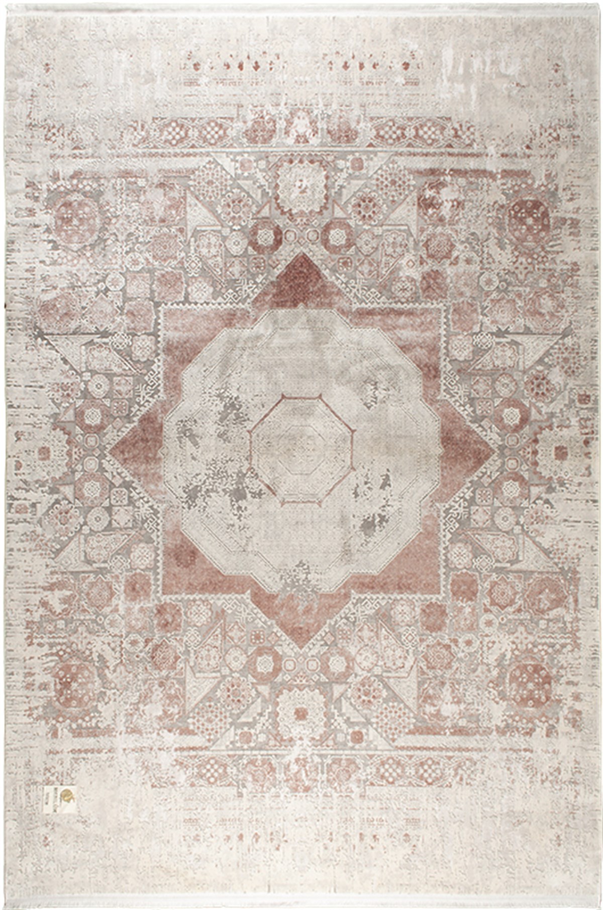 Memlük 1464Nar Çiçeği BAMBU İPEĞİ SIK DOKUMA MAKİNE HALISI