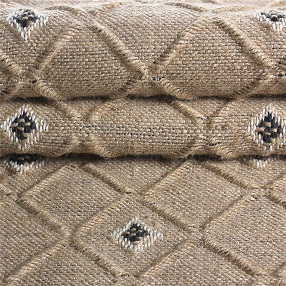 Nordic A0029 Dokuma Taban %20Jüt %80 Pamuk Antitoz İskandinav Desenli Halı