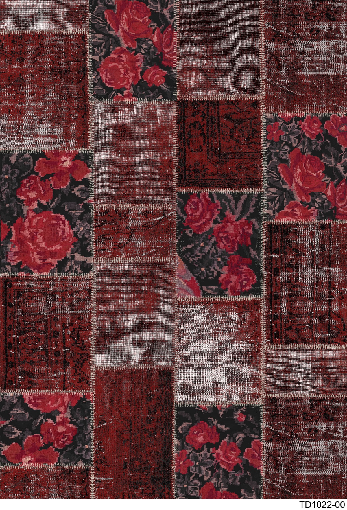 PATCHWORK TD1022-00 YIKANABİLİR KAYDIRMAZ TABANLI DEKORATİF HALI