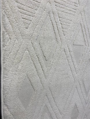 GANJ 9050 BEYAZ DEKORATİF MAKİNE DOKUMA YUMUŞAK HALI