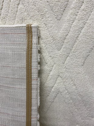 GANJ 9050 BEYAZ DEKORATİF MAKİNE DOKUMA YUMUŞAK HALI