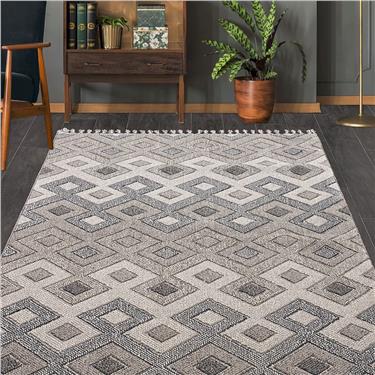 Hallstatt Bukle 9962N Antitoz Dokuma Tabanlı Bukle Halı