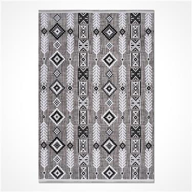 Hitit 4005SY Etnik Motifli Dokuma Taban Anti Toz Makine Halısı