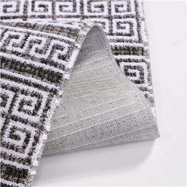 Hitit 4022GR Etnik Motifli Dokuma Taban Anti Toz Makine Halısı