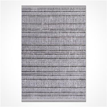 Hitit 4022GR Etnik Motifli Dokuma Taban Anti Toz Makine Halısı
