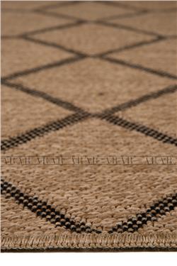 Sedir 669 Siyah Jüt&Sisal Dokuma Tabanlı Antitoz Halı