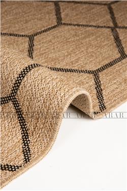 Sedir 669 Siyah Jüt&Sisal Dokuma Tabanlı Antitoz Halı