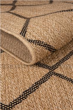 Sedir 669 Siyah Jüt&Sisal Dokuma Tabanlı Antitoz Halı