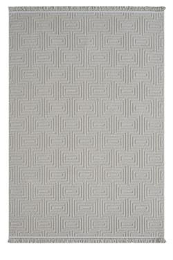 Side 1550-Gri Dokuma Taban Antitoz İskandinav Desenli Halı