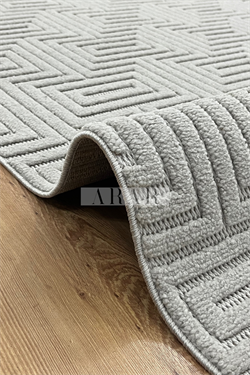 Side 1550-Gri Dokuma Taban Antitoz İskandinav Desenli Halı