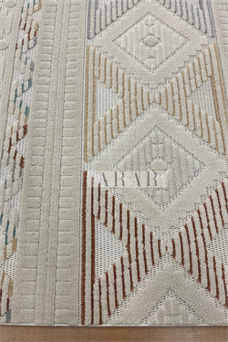 Side 1551 Multi-Bej Dokuma Taban Antitoz İskandinav Desenli Halı