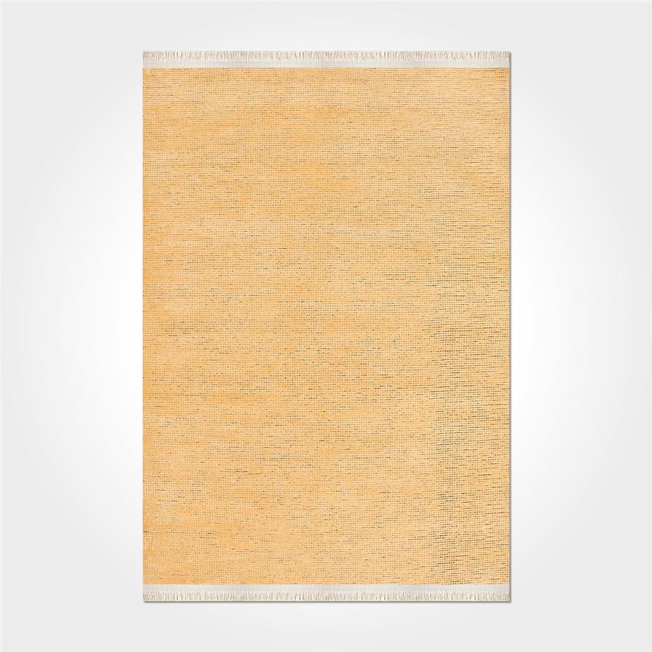 Flat 8202S Düz Desen Antitoz Dekoratif Halı - Flatt - SARI - 80 X 150