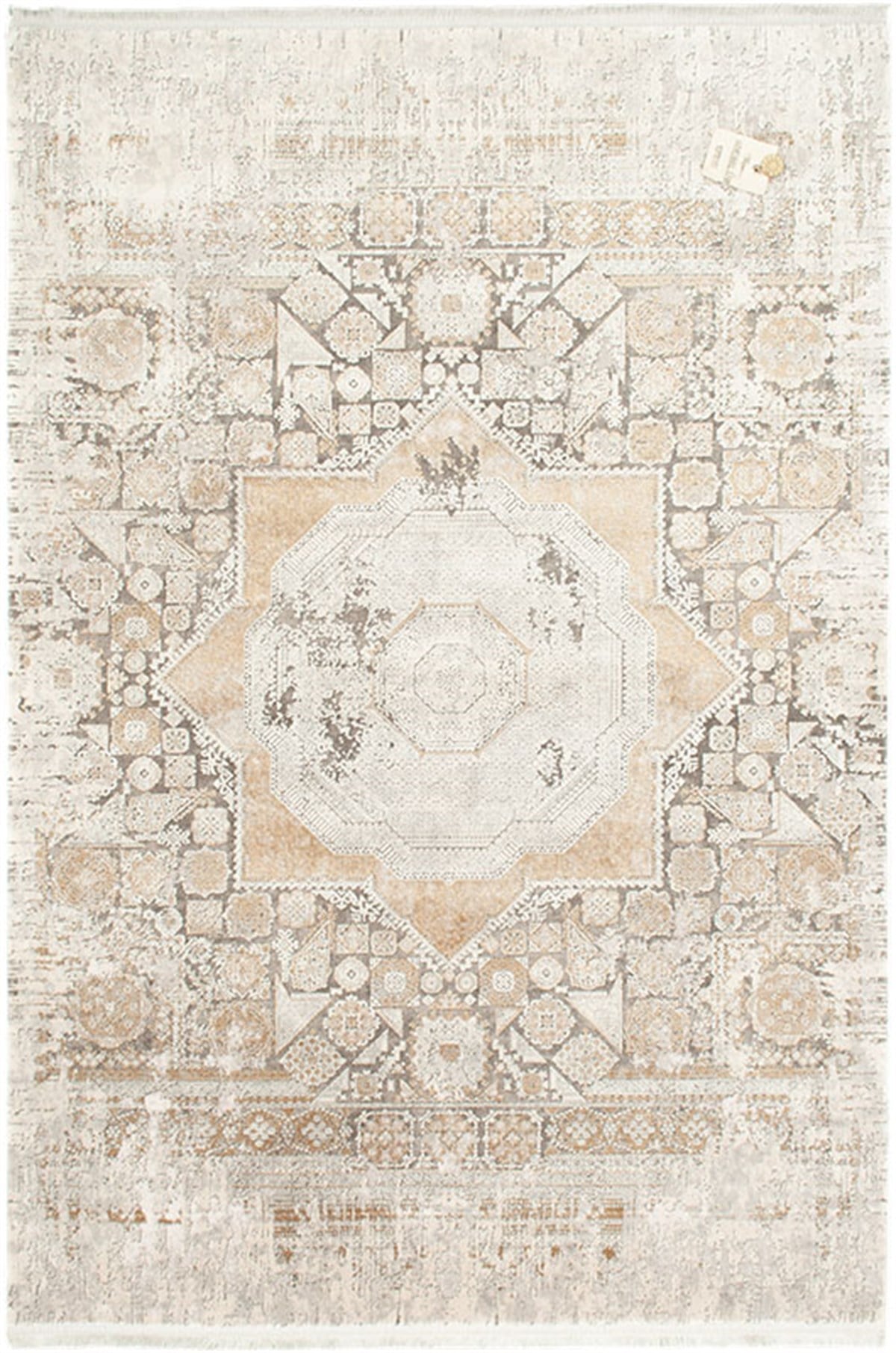 Memlük 1461 Sarı BAMBU İPEĞİ SIK DOKUMA MAKİNE HALISI