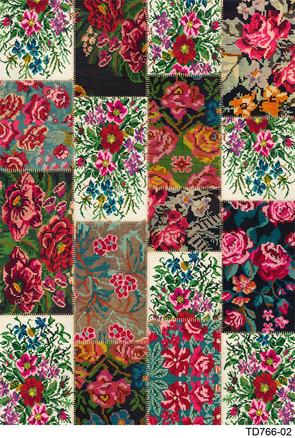 PATCHWORK TD766-02 YIKANABİLİR KAYDIRMAZ TABANLI DEKORATİF HALI