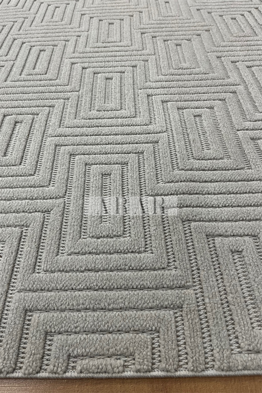 Side 1550-Gri Dokuma Taban Antitoz İskandinav Desenli Halı