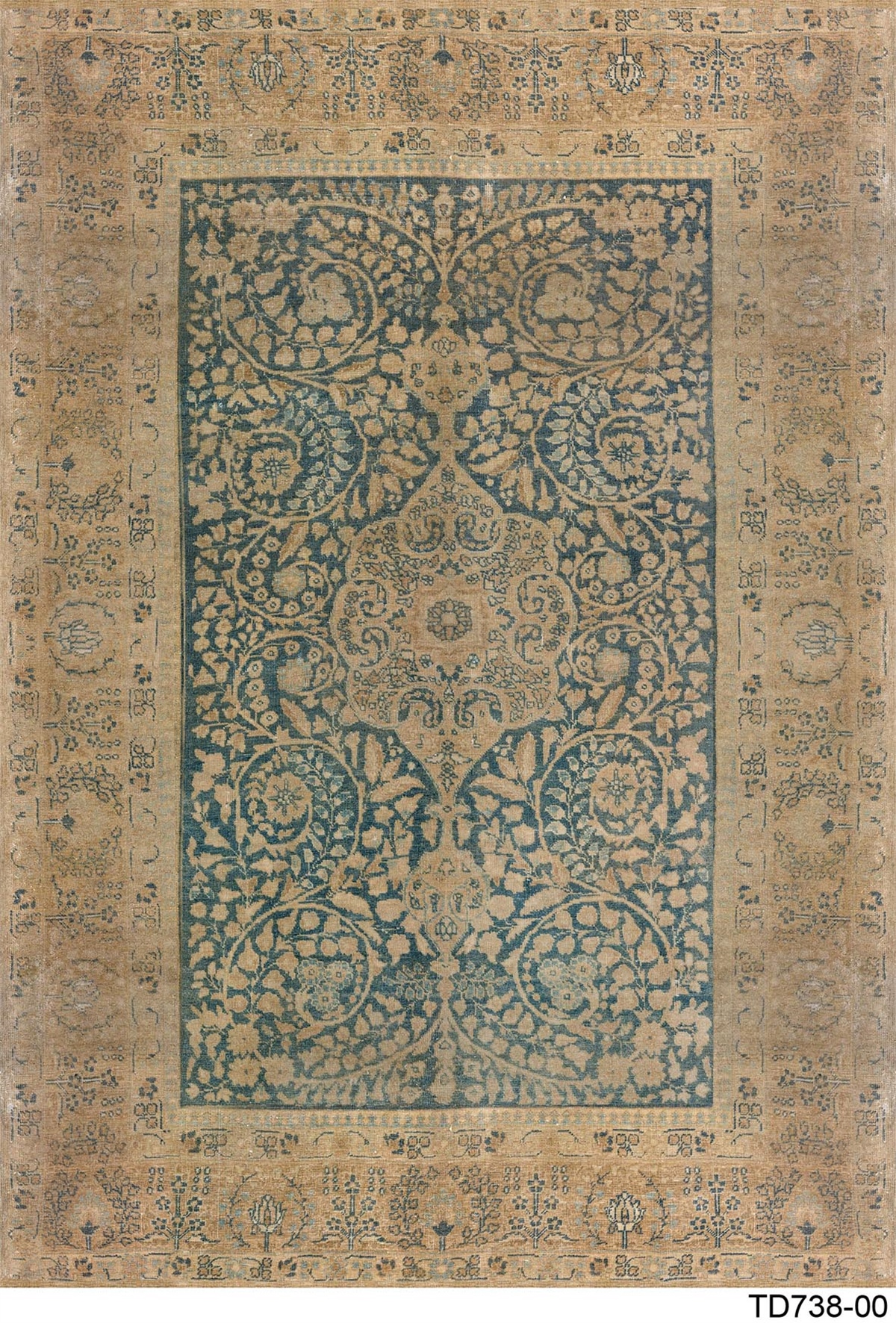 VİNTAGE TD738-00  YIKANABİLİR KAYDIRMAZ TABANLI DEKORATİF HALI
