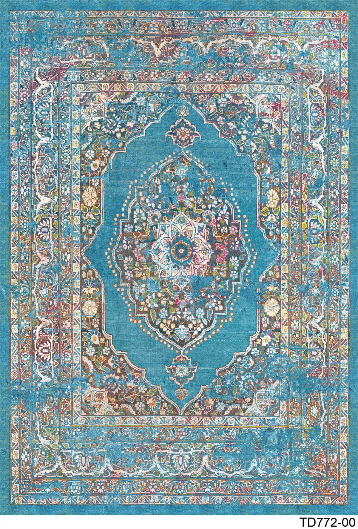 VİNTAGE TD772-00  YIKANABİLİR KAYDIRMAZ TABANLI DEKORATİF HALI