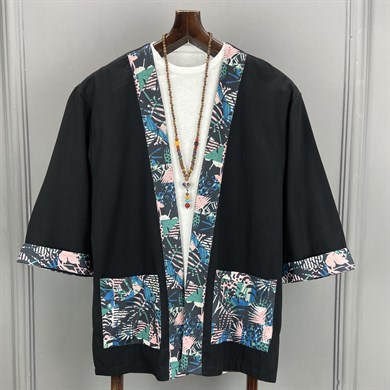 Oversize Bohem Fakir Kol Keten Kimono