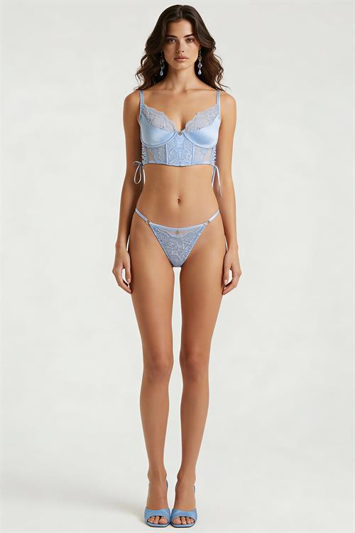 Pastivelle Açık Mavi Dantelli String