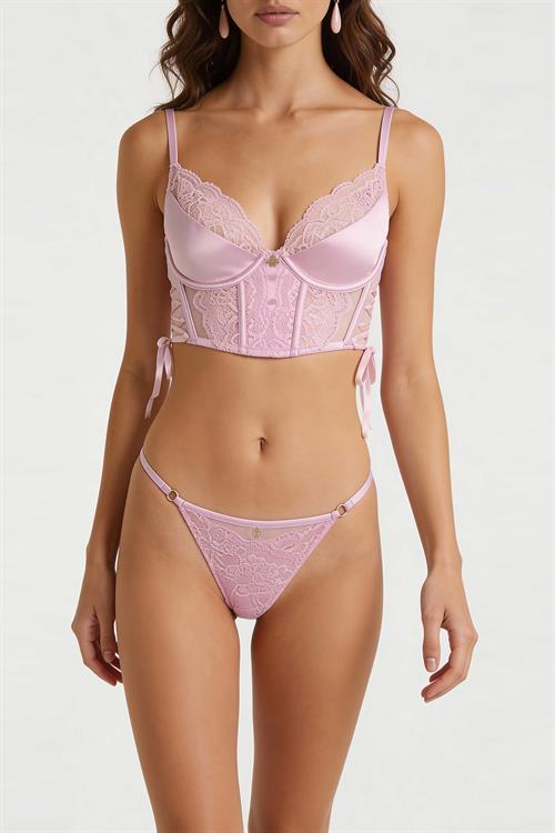 Pastivelle Şeker Pembesi Dantelli String