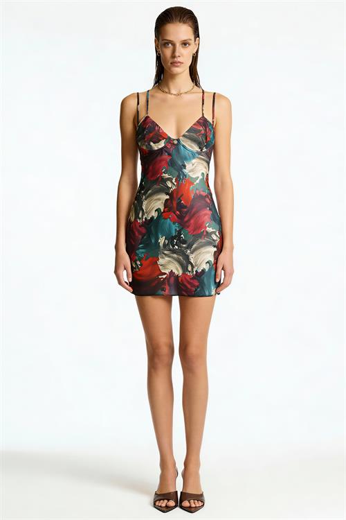 Roxela Короткая ночная рубашка из атласа с узором