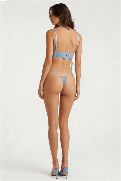 Pastivelle Açık Mavi Dantelli String