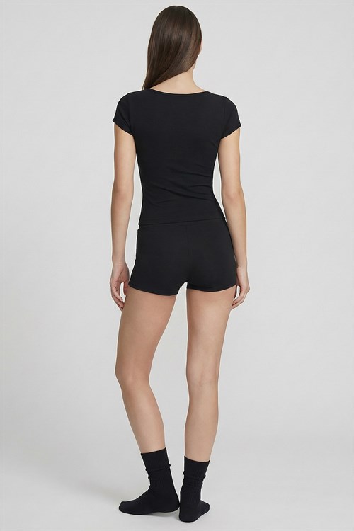 Cotvie Siyah Pamuklu Boxer 3lü Set