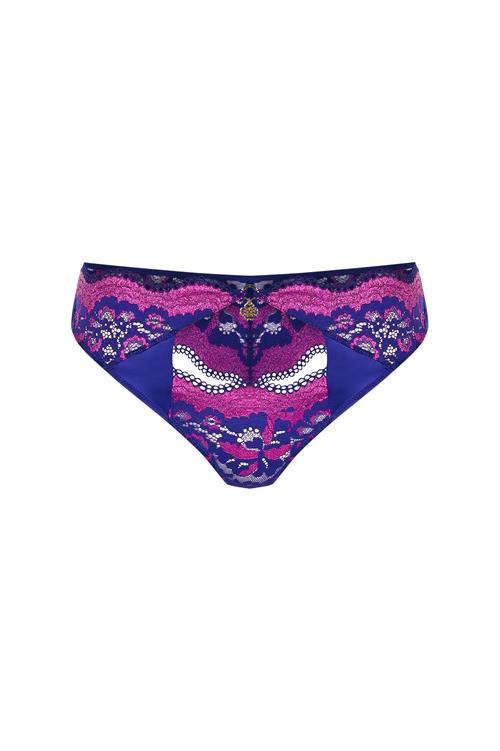 Addria Saks Mavisi Saten Dantelli String