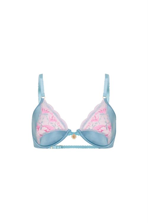 Blume Turkuaz Saten Dantel Dekolteli Balconette