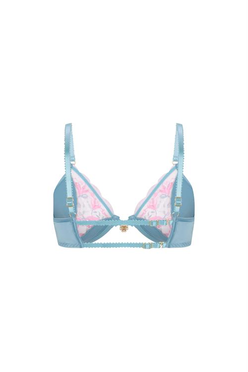 Blume Turkuaz Saten Dantel Dekolteli Balconette