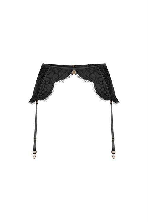 Calla Lily Siyah Dantelli Jartiyer