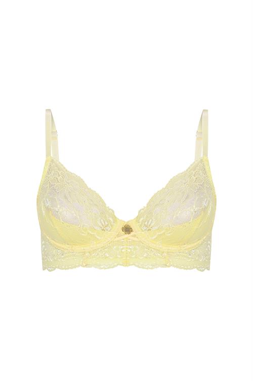 Pastivelle Желтый кружевной бюстгальтер-балконет
