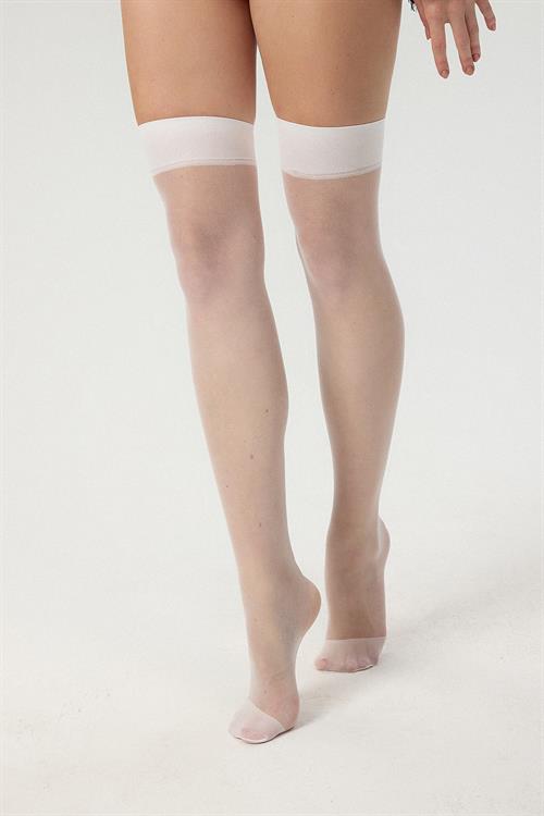 cloture 20 denier standart White garter socks