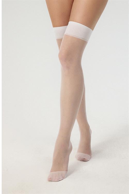 cloture 20 denier standart White garter socks