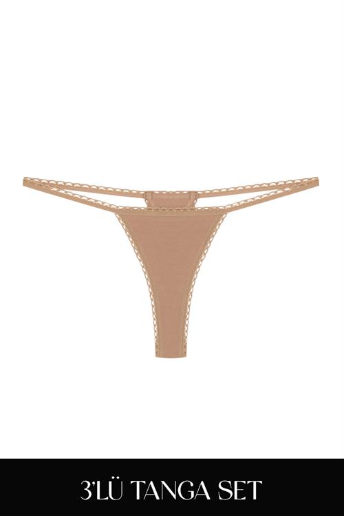 Cotvie Kahve Pamuklu 4lü Tatil Külot Seti