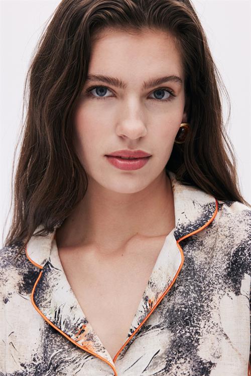 Elly Patterned Viscose Short Pijama Set