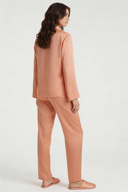 Amoris Длинный атласный пижамный комплект  