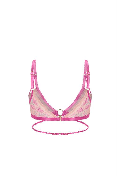 Fleur Pembe Dantelli Balensiz Bralet