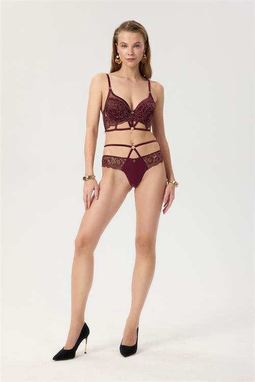 karlotta Lace Bordeaux push up bra